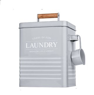 Stylová kovová dóza na prací prášek splňuje nejen podmínku praktičnosti, ale přináší do vaší prádelny i nádech moderní...